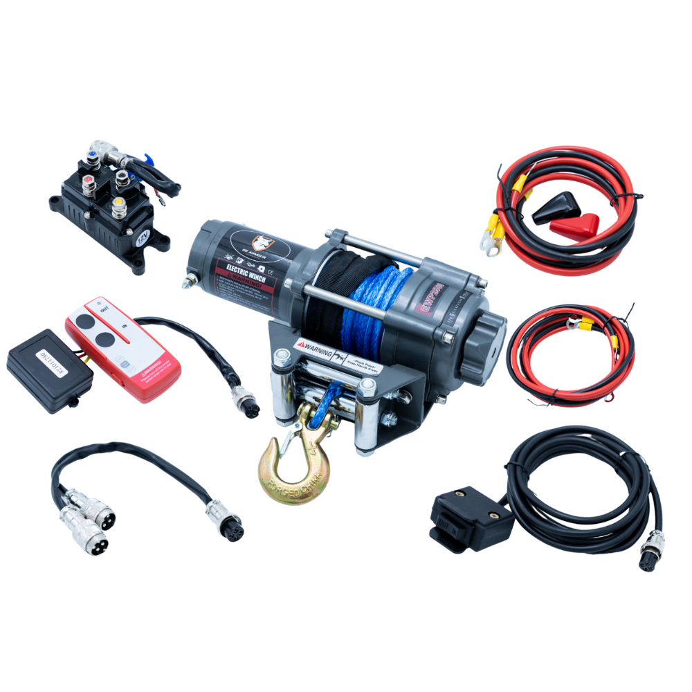 OZ Armour 3500Lb Synthetic Rope Winch at ATVstore